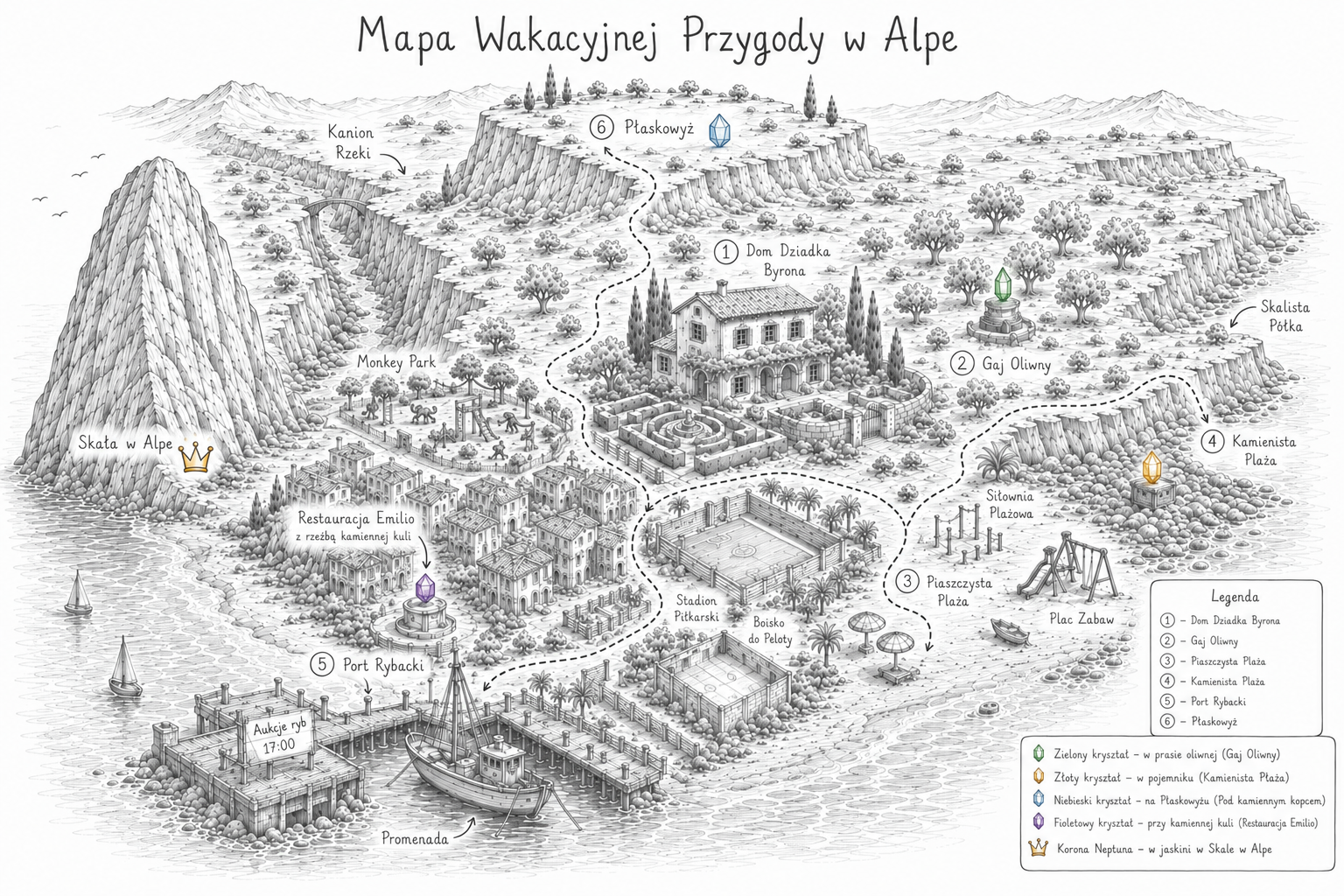Mapa Wakacyjnej Przygody w Alpe